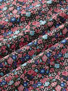 Rusticease Áo camisole nữ kiểu dáng thường ngày, hở lưng, thắt nơ, họa tiết hoa nhí. - Hồng - Xem 4