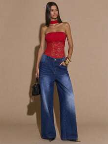 Body de mujer con parches de encaje sexy, adecuado para discoteca, fiestas, eventos de cóctel, atuendo sexy para uso diario, festivales, vacaciones, Halloween, Navidad - Café integral - Ver 11