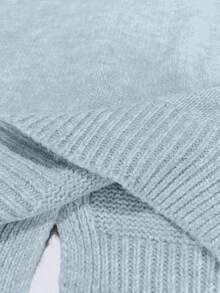 Franclia Áo dệt kim không tay cổ tròn dáng rộng màu xám, kiểu dáng thường ngày, có khuy cài hình ếch kiểu Trung Quốc, dành cho nữ, mùa xuân/thu. - Màu xanh lam - Xem 4