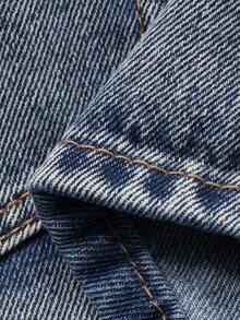 DAZY Women's A-Line Regular Waist Short Washed Denim Mini Skirt - Medium Wash - View 7