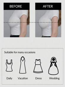 SHAPORA 1 Set + 2pcs Women's Adhesive Floral Breast Petals