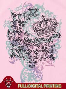 Glimmora 女士休闲修身短袖T恤，夏季款 - 粉色 - 查看 5