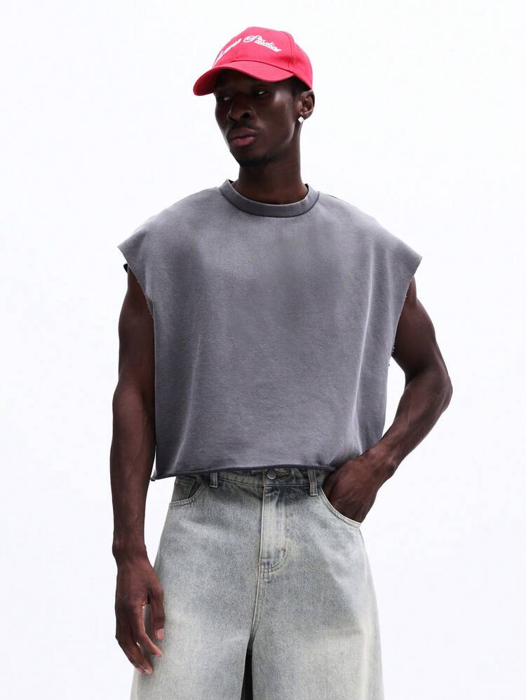 Tank w stylu vintage z nadrukiem na plecach