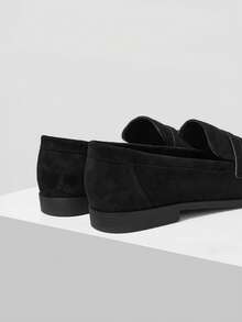 MOTF WOMEN'S LOAFERS, RETRO BRITISH STYLE FLAT SHOES VALENTINE'S DAY - static black - View 8