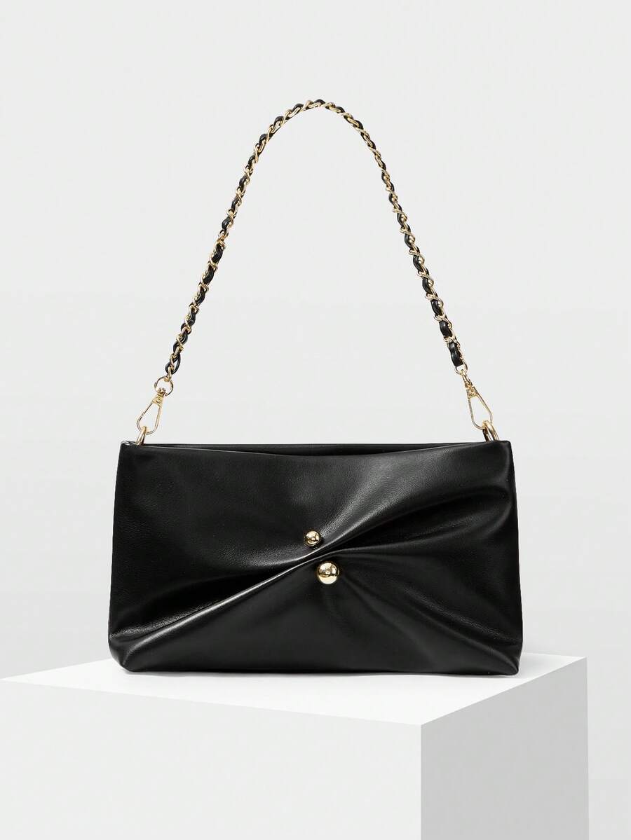 MOTF 女士精致链条手提包 - 黑色 - 查看 2