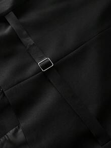 EASEVO Plus Size Men's Business/Commute Chain Decor Suit Vest