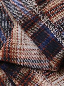 DAZY Peter Pan Collar Plaid Loose Women's Pajama Jumpsuit