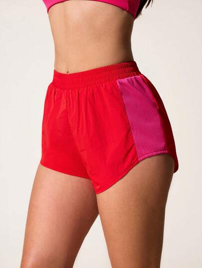 Core Rhythm Summer Casual Colorblock Patchwork Sports Shorts