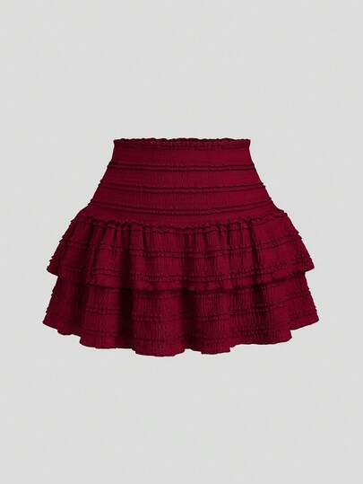 Sweetra Chân váy ngắn nữ đơn giản, màu trơn, kiểu dáng xếp ly, phong cách Y2K.