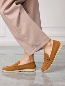 Sleekvia Giày lười nữ kiểu dáng thường ngày, thiết kế tua rua, thoải mái, dễ mang, phù hợp cho việc đi lại hàng ngày. - trái cam - Xem 9