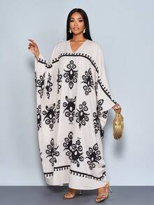 SOLERSUN Maxi Dress, Casual Robe For Vacation, Spring/Summer - Apricot - View 5