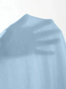 Firerie Vestido ajustado de línea A con pliegues, elegante - Celeste - Ver 7