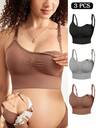 BloomMama 3pcs Maternity Seamless Solid Color Nursing Bras