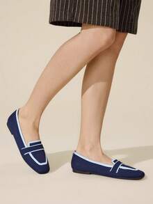 CUCCOO BASICS Women's Versatile Fashion Closed Toe Flat Shoes For Daily Wear Valentine's Day - Blue - View 5