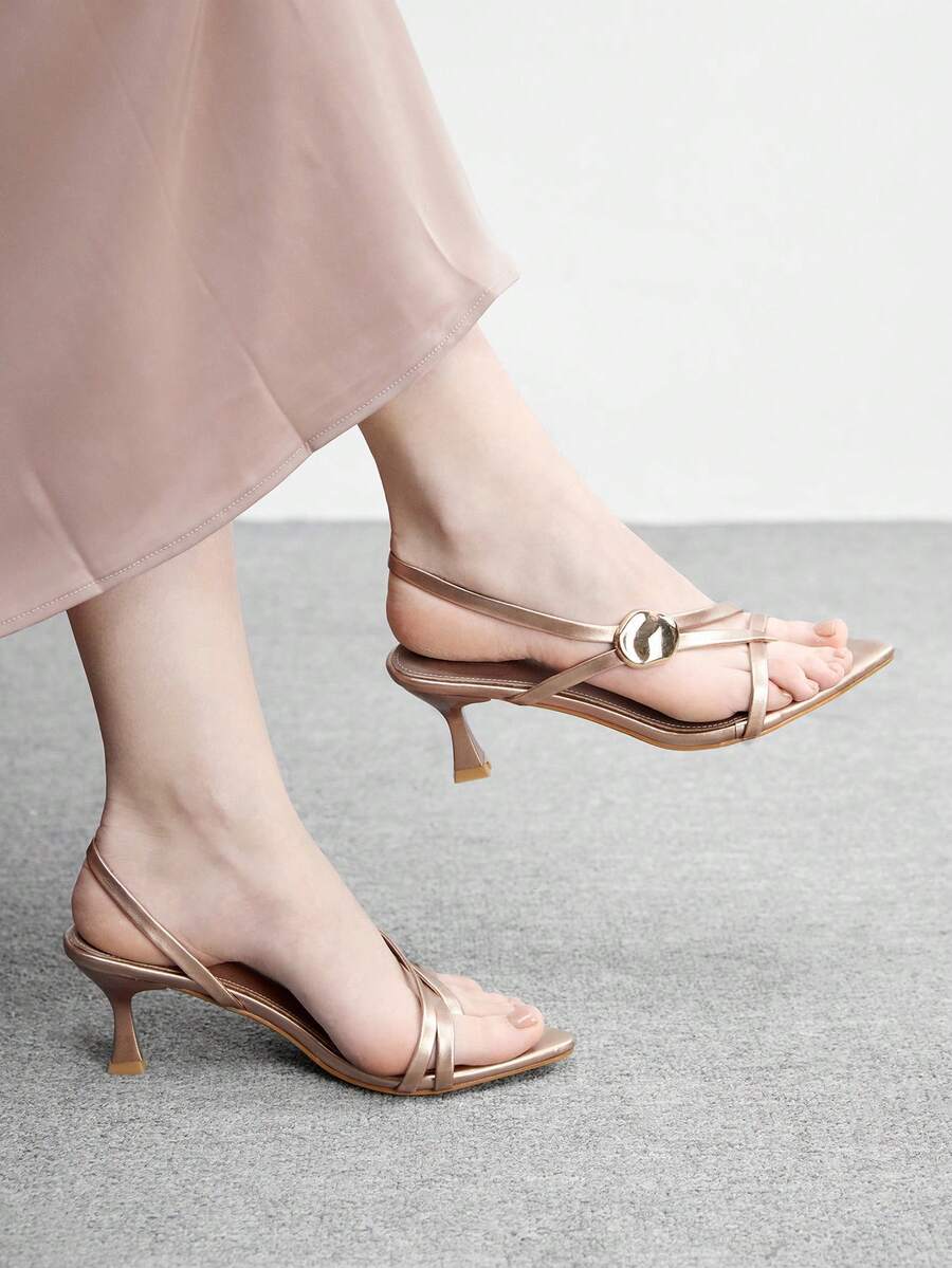 CUCCOO BIZCHIC Women's Elegant Pointed Toe Pumps, Suitable For Commuting In Summer - Champagne - View 1