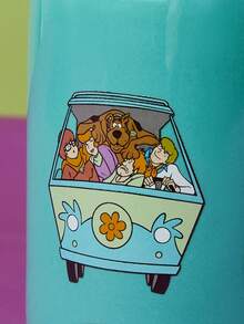 SCOOBY-DOO X SHEIN 380ml Cartoon Printed Contrast Color Ceramic Mug - Green - View 8