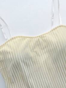 Olithes Elegante y de moda camiseta de tela texturizada de color blanco brillante, adecuada para usar en capas o sola, para mujer, otoño/invierno - Amarillo claro - Ver 7