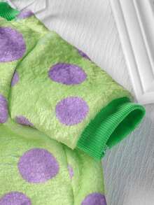 PETSIN 1pc Pet Fleece Polka Dot Cute Monster Plush Sweatshirt - Multicolor - View 8