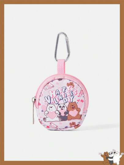We Bare Bears X SHEIN Casual Cute Bear Print Coin Purse