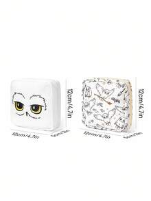 HARRY POTTER X SHEIN 1个图案涤纶收纳袋，可用作女性卫生巾收纳袋、电子产品收纳袋、小物件收纳袋，图案包括：死亡圣器、各种口味的豆子、海德薇、巧克力蛙、生日蛋糕、返校季等。