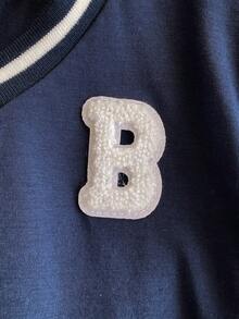 PrepCrw Camisa de manga corta estilo preppy 2 en 1 para niños pequeños - Azul - Ver 5