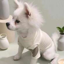 Pc1,Dark Green High Neck Dog Clothes With Heart Patch For Small Dogs Daily Wear - Multicolor - View 27