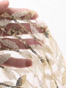 DAZY French Style Long Sleeve Dress, Women's Long Dress - Apricot - View 7