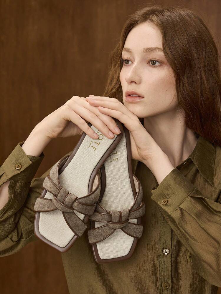 SQUARE-TOE SIMPLE AND COMFORTABLE WOMEN FLAT SANDALS FOR SUMMER VACATION, BACK TO SCHOOL COLLEGE STUDENT SHOES, FOR NEW YEAR HOLIDAY, SPRING SHOES SPRING BREAK EASTER VALENTINE'S DAY SPRING SHOES