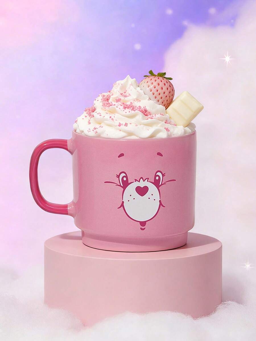 SHEIN X Care Bears 1 Pc 14.5 Oz/430 Ml Cute Cartoon Character Ceramic Mug, Stackable, Heat & Cold Resistant, Microwave & Dishwasher , Suitable For Water, Milk, Juice, Coffee, Share Bear, Cheer Bear, Bear, Good Luck Bear, Sunshine Bear,Valentine's Day - Multicolor - View 1