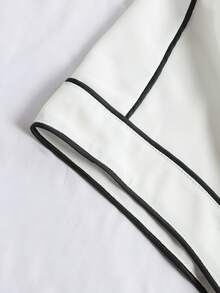 Franclia Women's Elegant Casual/Commute Bow Tie Strap Black & White 2-Piece Set - Black and White - View 4