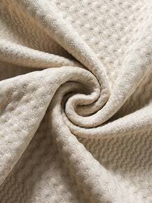 EGENSIO 男士纹理针织千鸟格提花平针织罗纹 Polo 衫 - 白色 - 查看 5