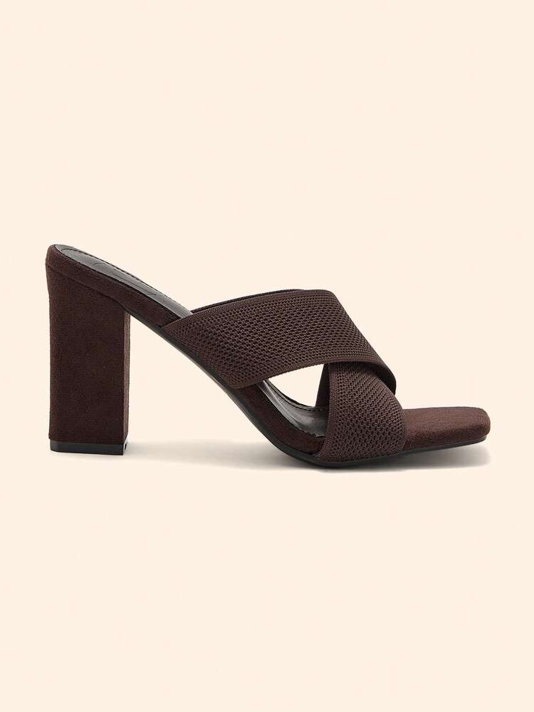 CUCCOO BASICS Woman Shoes Criss Cross Chunky Heeled Mule Sandals For Spring And Summer Vacation Shoes Summer Spring Shoes Spring Break Easter Valentine's Day