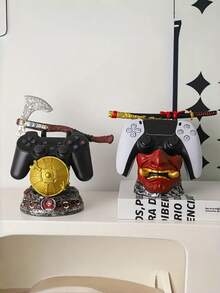 Zazumi 1个高品质ABS塑料游戏手柄支架，兼容Switch，美观的桌面装饰展示架，游戏配件，理想的游戏玩家生日礼物 - 彩色 - 查看 2