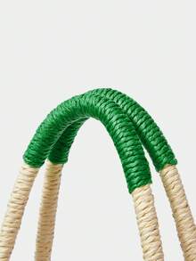 SHECARRY Women's Tote Bag, Shoulder Straw Bag. - Multicolor - View 6