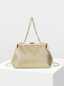 MOTF WOMEN'S RHINESTONE CHAIN EVENING CLUTCH