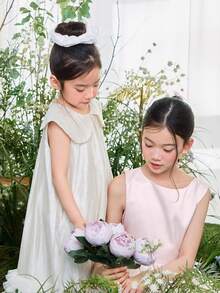 DAZY Tween Girls Round Neck Sleeveless Dress - Champagne - View 7