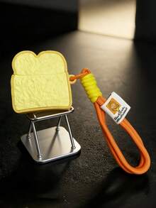 Zazumi 1PC Toast Bread Design Silicon Case Cover Pentru Airpods Pro 1 2 3 4 Generation Anti Șoc Anti-alunecare Drăguț Funny Protector Skin Perfect Utilizare Zilnică Cadou Pentru Prieteni - Multicolor - Vizualizare 2