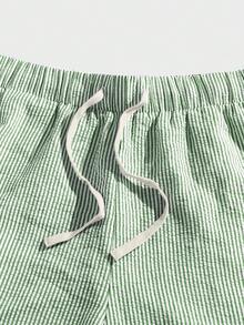 EASEVO Men Plus Size Casual Vertical Striped Woven Shorts, Vacation, Father's Day Gifts, Football - Multicolor - View 4