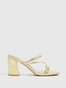 CUCCOO SZL Women Heeled Sandals Valentine's Day - Light gold PU - View 2