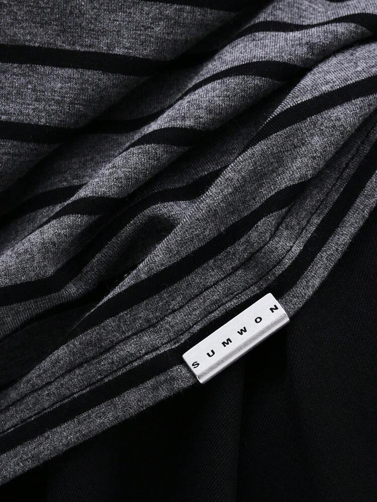 Striped Quarter Zip Polo Shirt