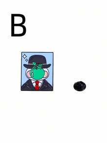 Joivida 1/4件套可爱鸭子卡通油画胸针，复古手工艺术品，独特翻领别针，男女皆宜，时尚配饰，送给朋友或艺术家的礼物 - 彩色 - 查看 11