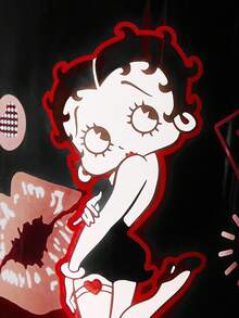 Betty Boop x SHEIN 卡通人物和嘴唇图案400毫升陶瓷马克杯，礼品创意，派对，节日，情人节