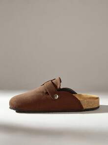 Solecia 女士搭扣设计休闲一脚蹬穆勒鞋 - 咖啡棕 - 查看 3