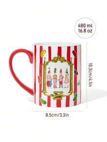 HARRY POTTER X SHEIN 480 Ml Magical Jelly Bean Ceramic Mug, Suitable For Hot & Cold Drinks, Microwave & Dishwasher Friendly, Can Be Used As Coffee Cup, Tea Cup, Juice Cup,Christmas,Gift Ideas - Multicolor - View 3