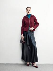 CUCCOO BIZCHIC Women's Fashion Versatile Commuting Minimalist Pointed Toe Pumps For Christmas - Burgundy - View 10