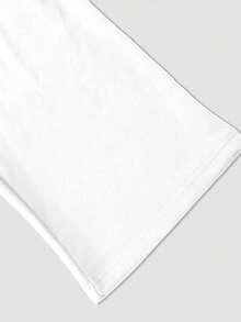 ROMWE MEN Men's Cross Print Drawstring Waist Casual Sweatpants - White - View 5