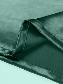 Manfinity AFTRDRK Áo sơ mi nam dài tay cổ đổ màu đen satin Manfinity Men, kiểu dáng ôm sát, thích hợp cho các bữa tiệc, lễ hội Halloween, Giáng sinh, Năm mới, dạo phố hàng ngày và những buổi hẹn hò. Món quà hoàn hảo dành cho bạn trai/chồng nhân dịp kỷ niệm. - màu xanh lá - Xem 6
