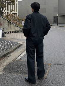 DAZY Navy Blue Shirt & Jeans Suit For Men, Spring/Autumn - Royal Blue - View 2