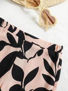 Travachic KIDS Baby Girl Summer Cute Vacation Knit Green Camisole Floral Pattern Pants Set - Multicolor - View 7