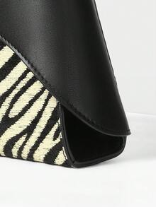 MOTF PREMIUM BOLSO DE ASA SUPERIOR CON DETALLE DE CIERRE DE MODA - Albaricoque Negro - Ver 6